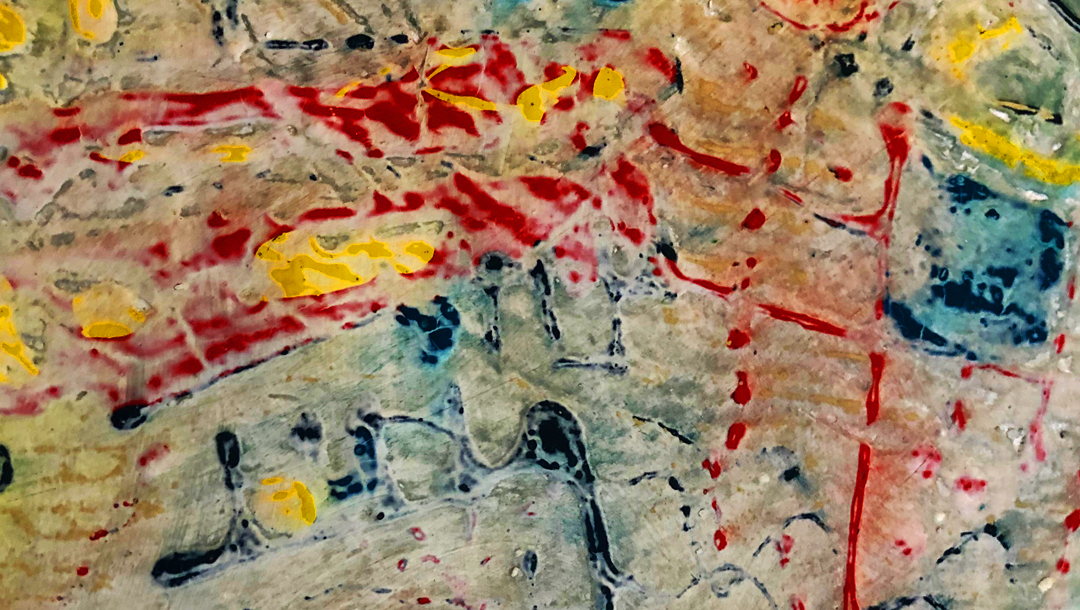 Abstract art painting venetian plaster Vancouver